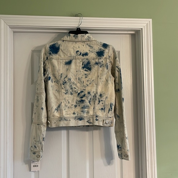 NWT Free People Jones tie-dyed denim jacket size XS - Picture 4 of 8